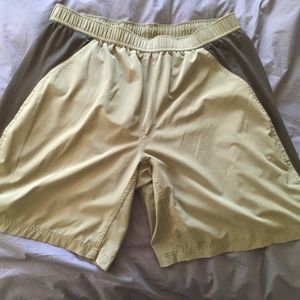 Columbia Lined Shorts Green Black Men's Medium